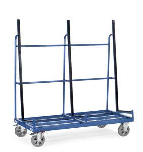 Enkelzijdige glas- platenwagen 4454 met rubber steunprofielen