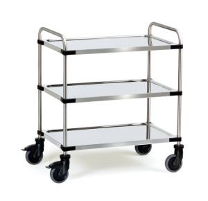 RVS etagewagen met 3 etages 5005, laadvlak 800x500 mm